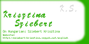 krisztina sziebert business card